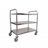 3 Shelf Stainless Steel Tray Trolley – 100kg Capacity with Braked Castors