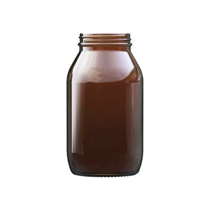 500ml Amber Powder Glass Jar – UV Protective Cosmetic & Storage Jar