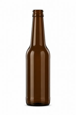 330 ml merevaiguklaasist ühekordne õllepudel – 28 mm kroonikork (crown finish)