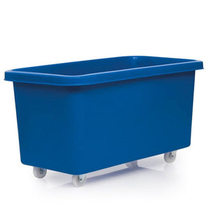 450 litre food approved MDPE plastic moulded open top container truck with nylon castors