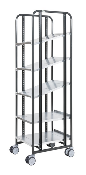 Series 168 Shelf Trolley – Adjustable Multi-Level Cart (477 × 600 × 1850 mm)
