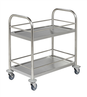 2-Plane Stainless Steel Trolley – C2 – Preschool Version (700 × 400 × 780 mm)