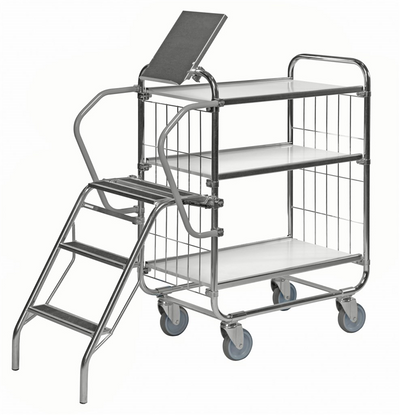 Series 8000 Shelving Trolley – Electrogalvanised – 250 kg Capacity (945 × 470 × 1120 mm)
