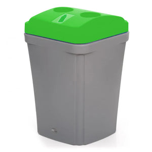 100 Litre Can and Bottle Recycling Bin with Dual Slot MDPE Hood