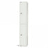 All White Steel Locker with Cam Key Lock, 300mm Depth