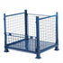 Collapsible Cage Pallet - Blue Steel Mesh Four-Piece Stacking Pallet Converter