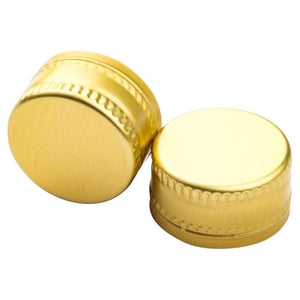 28x15mm gold aluminium ROPP cap tamper-evident bottle closure