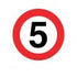 5MPH Speed Limit Floor Marker Graphic Sign – 430mm Diameter Slip Resistant Graphic
