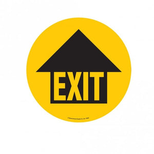 EXIT Floor Marker Graphic Safety Sign – Slip Resistant Warehouse Floor Sign