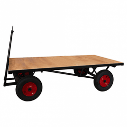 Heavy Duty Turntable Platform Trolley with Pneumatic Wheels, 750kg Capacity