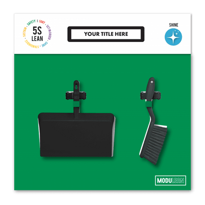 Wall Mounted Shadow Board Cleaning Station with Dustpan & Brush, 750 x 750mm