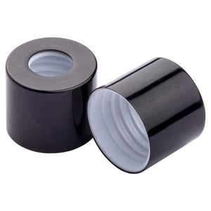 22mm gloss black collar hole cap closure for diffuser glass bottles