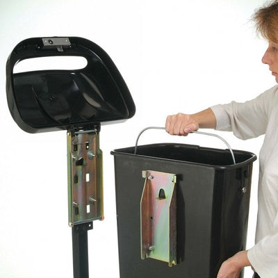 50 Litre Hooded Wall & Post Mounted Litter Bin – MDPE Outdoor Waste Bin with Steel Liner