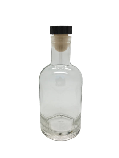 200ml Nocturne Empty Glass Bottle with Black Cork Cap