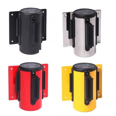 Wall Mounted Retractable Belt Barrier with Printed Message