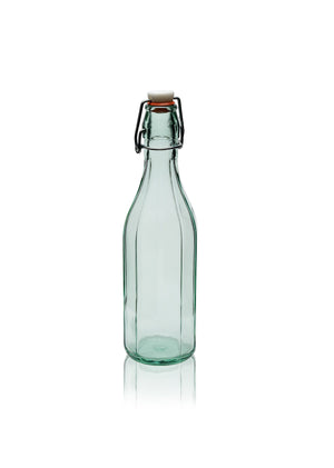 500ml Half Flint Facetted Costolata Bottle with Swing Stopper